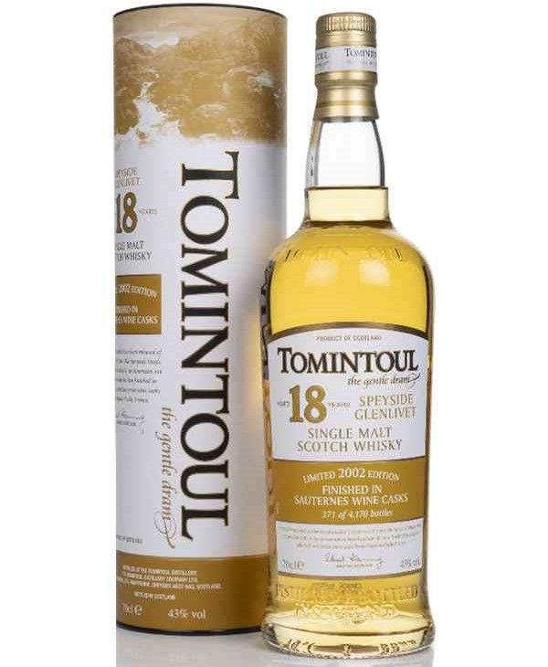 Tomintoul 18 Year Old Sauternes Cask Finish – The Water Of Life